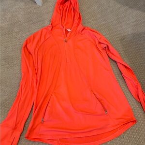 Neon Cantaloupe Orange Hooded Pullover